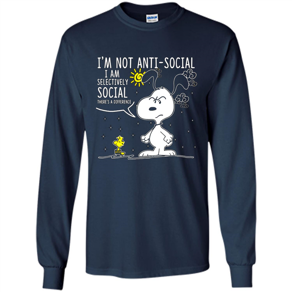 Snoopy I'm Not Anti-Social I Am Selectively Social