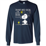 Snoopy I'm Not Anti-Social I Am Selectively Social