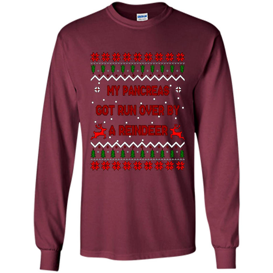 My Pancreas Got Run Over By A Reindeer Diabetes Christmas sweater PINGPONG