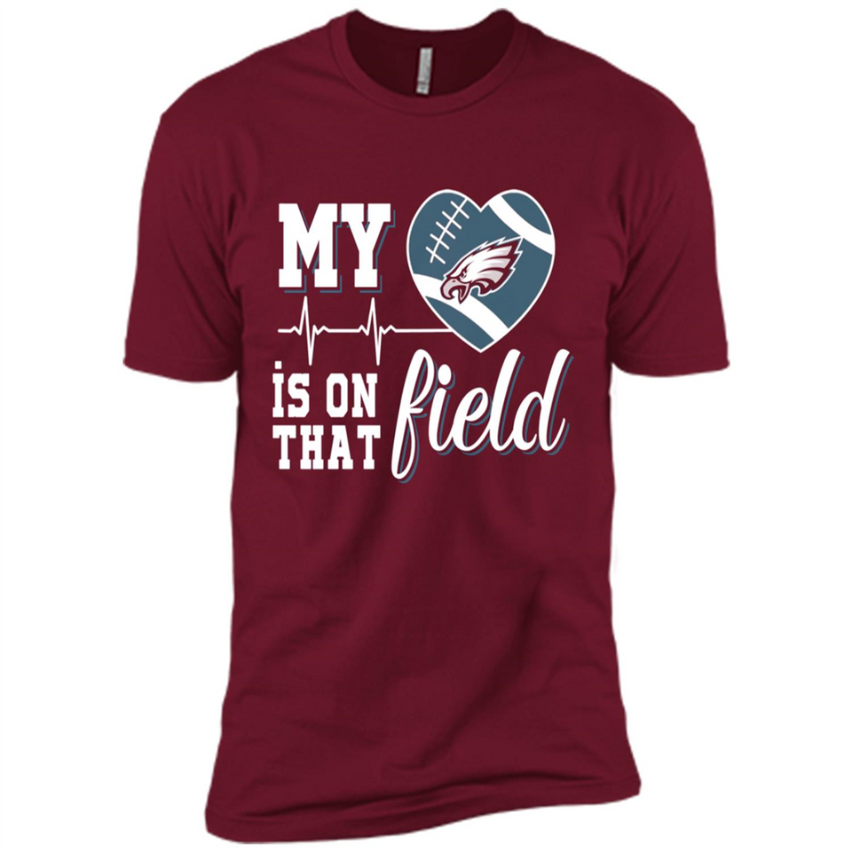 Philadelphia Eagles Football My Heart is on that Field - Premium Short Sleeve T-Shirt