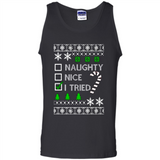 Naughty Nice I Tried Christmas sweatshirt PINGPONG