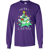 Merry Catmas Funny Cool Christmas Mug PINGPONG - Long Sleeve T-Shirt
