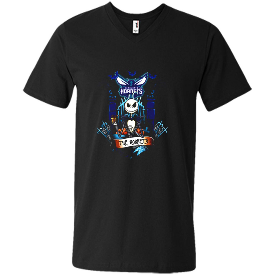 Charlotte Hornets Halloween The Nightmare Before Christmas - Men's V-Neck