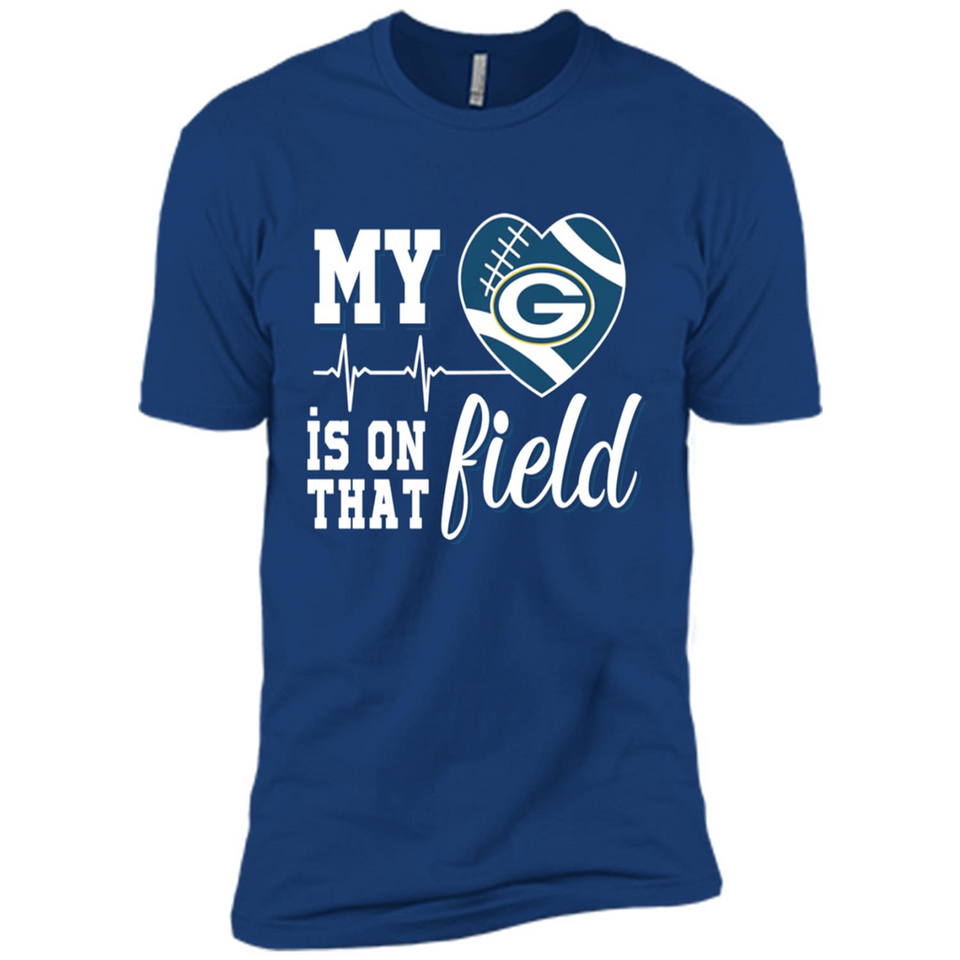 Green Bay Packers Football My Heart is on that Field - Premium Short Sleeve T-Shirt
