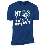 Green Bay Packers Football My Heart is on that Field - Premium Short Sleeve T-Shirt