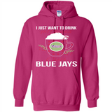 I Just Want To Drink Hot Chocolate & Watch Toronto Blue Jays Ugly Christmas Sweater PINGPONG