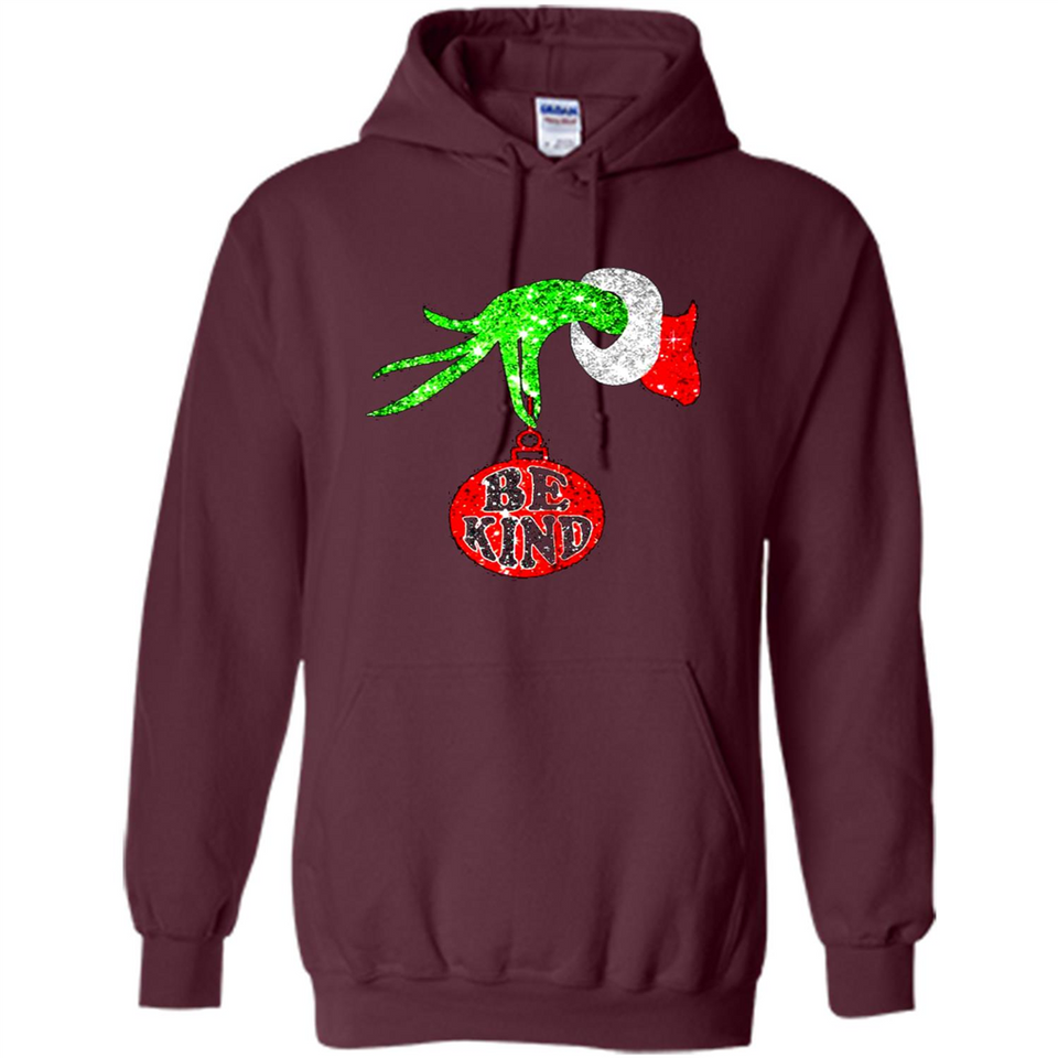 Christma Season With Green Grinch Hand Be Kind - Hoodie