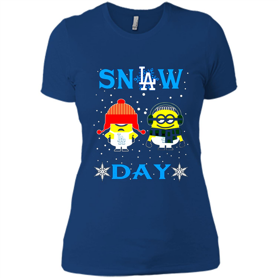Snow Day Shirt For Los Angeles Dodgers Vs Minion Fans pingpong