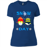 Snow Day Shirt For Los Angeles Dodgers Vs Minion Fans pingpong