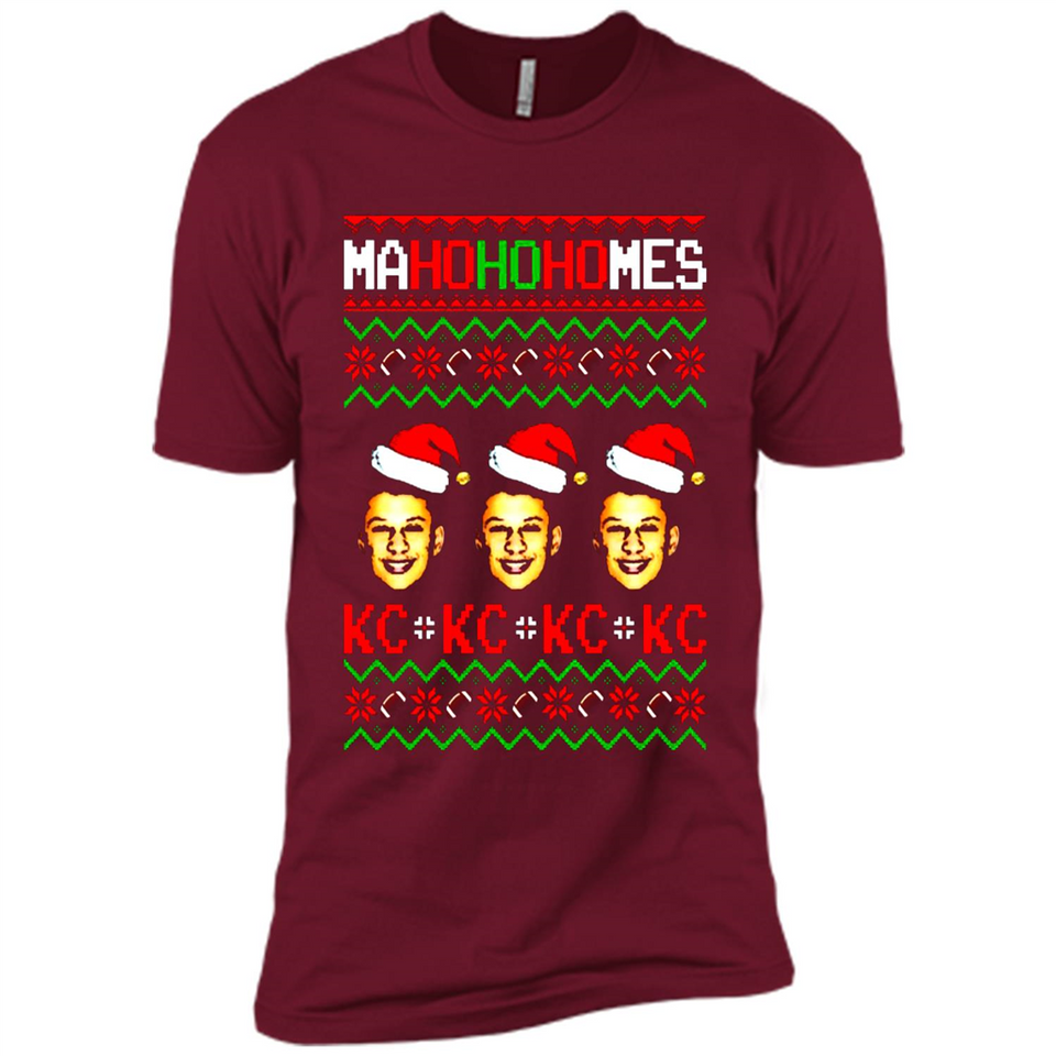 Patrick Mahomes Ma Ho Ho Homes Christmas sweatshirt PINGPONG - Premium Short Sleeve T-Shirt