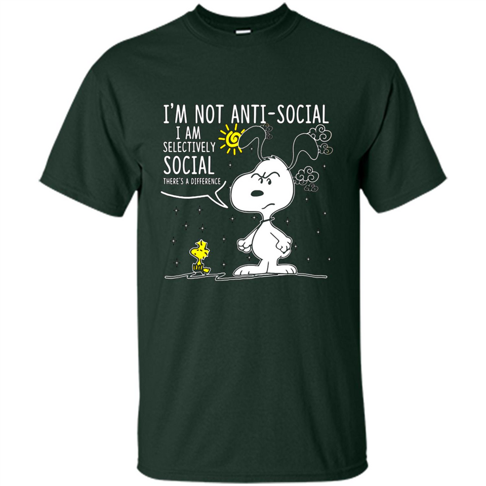 Snoopy I'm Not Anti-Social I Am Selectively Social