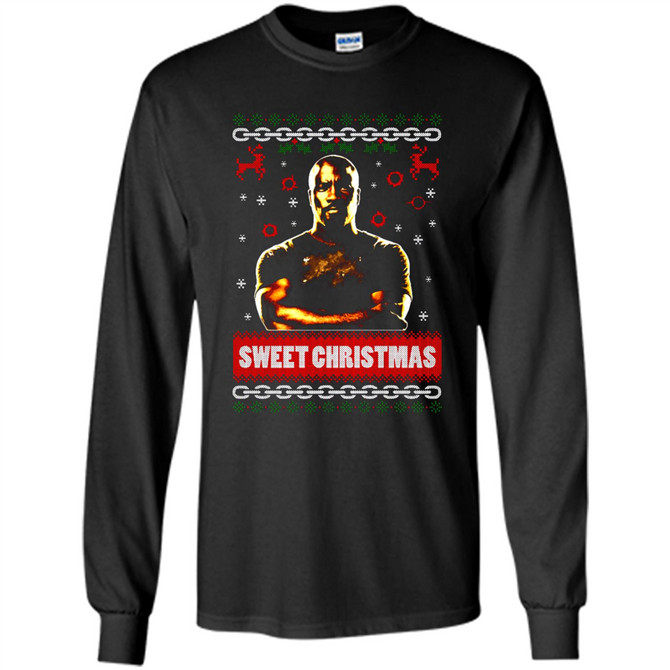 Christmas Ugly Sweater Floyd Mayweather Sweet Christmas - Long Sleeve T-Shirt