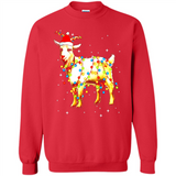 Christmas Lights Goat Wearing Santa Hat T-Shirt - Sweatshirt