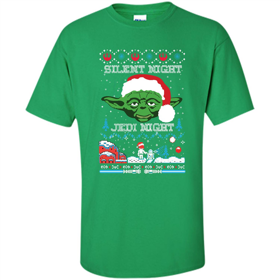 YODA SILENT NIGHT JEDI NIGHT CHRISTMAS UGLY SWEATER