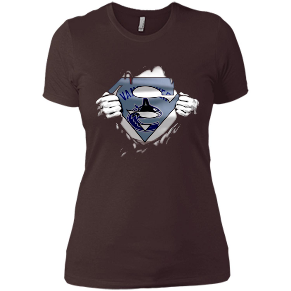 Vancouver Canucks And Superman Fans - Ladies' Boyfriend T-Shirt