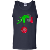 GRINCH HAND HOLDING ATLANTA BRAVES GLITTER CHRISTMAS PINGPONG