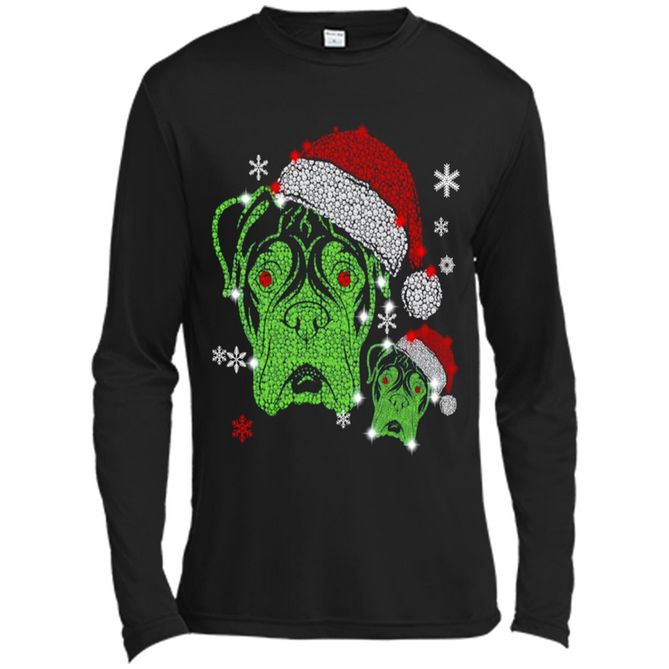 Boxer Dog diamond Christmas - Canvas Long Sleeve T-Shirt