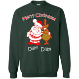 Christmas T-Shirt Santa And Reindeer Dilly Dilly - Sweatshirt
