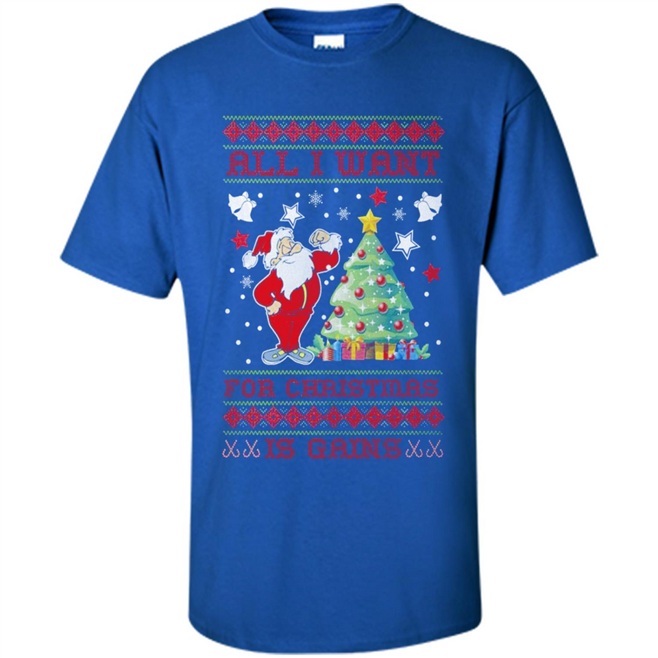 All I Want For Christmas Is Gains Christmas Tree Santa Claus