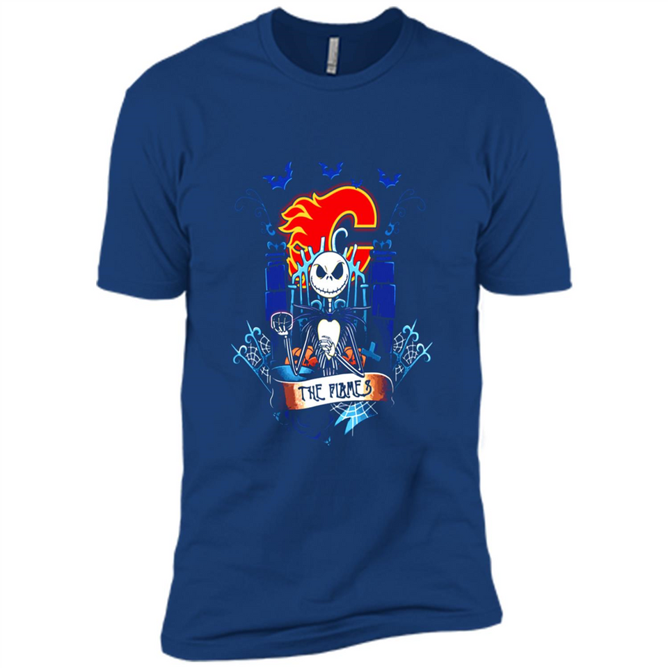 Calgary Flames Halloween The Nightmare Before Christmas - Premium Short Sleeve T-Shirt