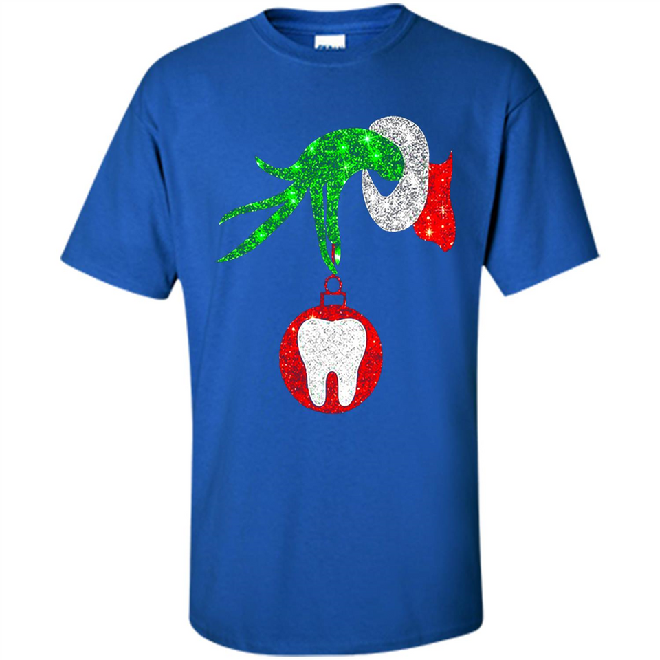 Christmas Nurse Grinch hand holding clinic dental ornament - Shirt