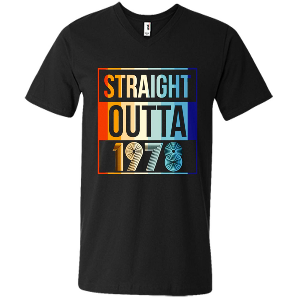 Retro Straight Outta 1978 40 Years Old - Men's V-Neck