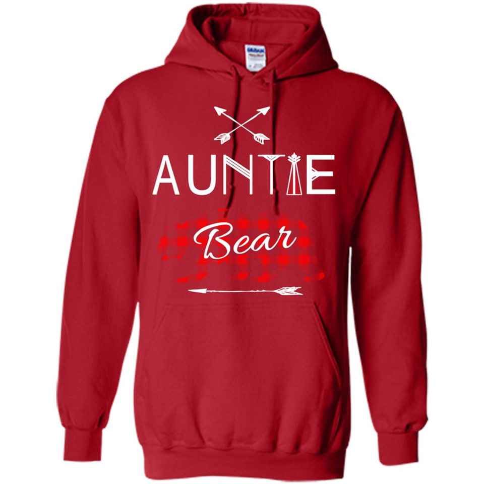 Aunt Shirt Buffalo Plaid Family Camp Bear Tee - Hoodie