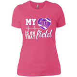 New York Giants Football My Heart is on that Field - Ladies' Boyfriend T-Shirt