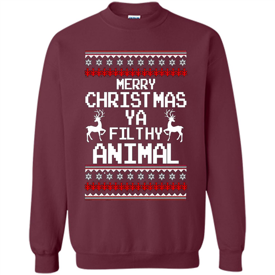Merry Christmas ya filthy animal ulgy sweater PINGPONG