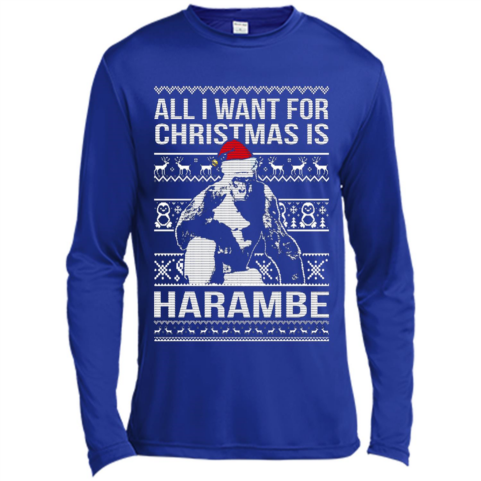 All I Want For Christmas Is Harambe Christmas - Canvas Long Sleeve T-Shirt