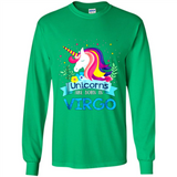 Unicorns are born in Virgo Birthday Rainbow Gift Ladies Custom