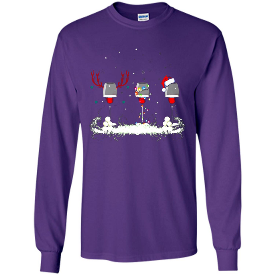Christmas Red Wine - Merry Xmas T-Shirt - Long Sleeve T-Shirt