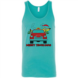 Merry Truck-Mas Christmas Fire Truck Cute Reindeer Sporty - Canvas Unisex Tank