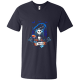 Carolina Panthers Halloween The Nightmare Before Christmas - Men's V-Neck