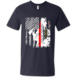 Paradise California Firefighter Thin Red Line Funds Youth T-Shirt PINGPONG - Men's V-Neck
