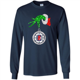 Amazing shirt Los Angeles Clippers Glitter Grinch Monogram Ornament Christmas Gift - Long Sleeve T-Shirt