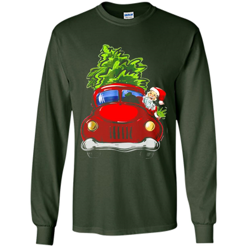 Vintage Santa red Truck Christmas Tree PINGPONG