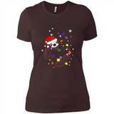 Cute Christmas Choloepus Sloth Santa Led Light Mug - Ladies' Boyfriend T-Shirt