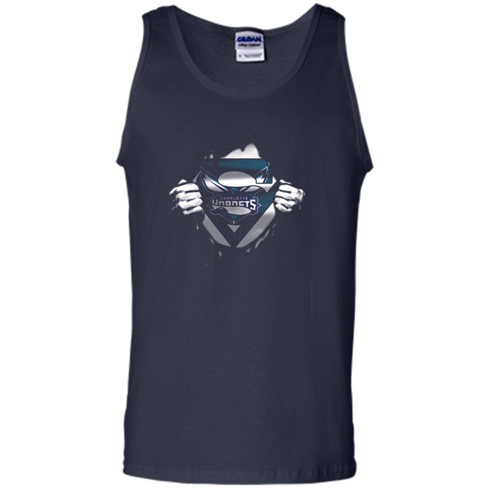 Charlotte Hornets And Superman Fans - Tank Top
