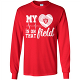 Oakland Raiders Football My Heart is on that Field - Long Sleeve T-Shirt
