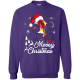 Mooey Christmas Cow Santa Christmas Lover Lights Sweatshirt - Sweatshirt