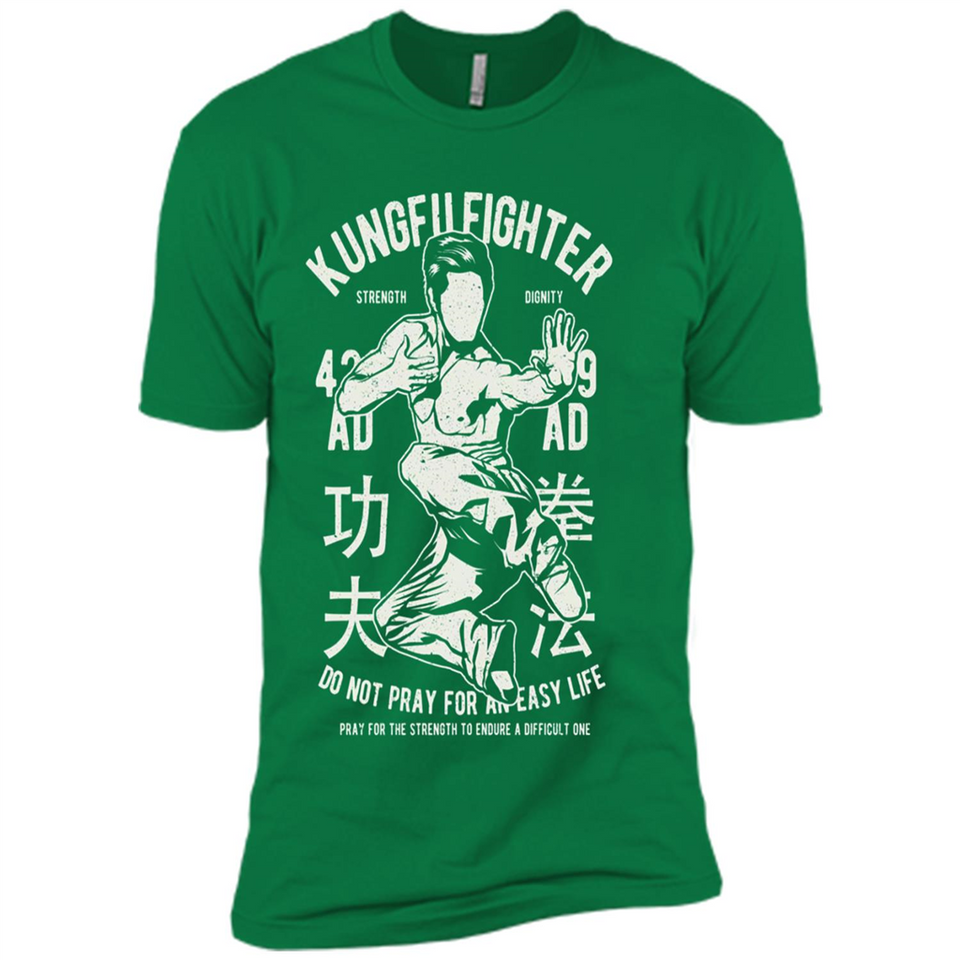 Kungfu Martial Arts Fight Apparel - Premium Short Sleeve T-Shirt