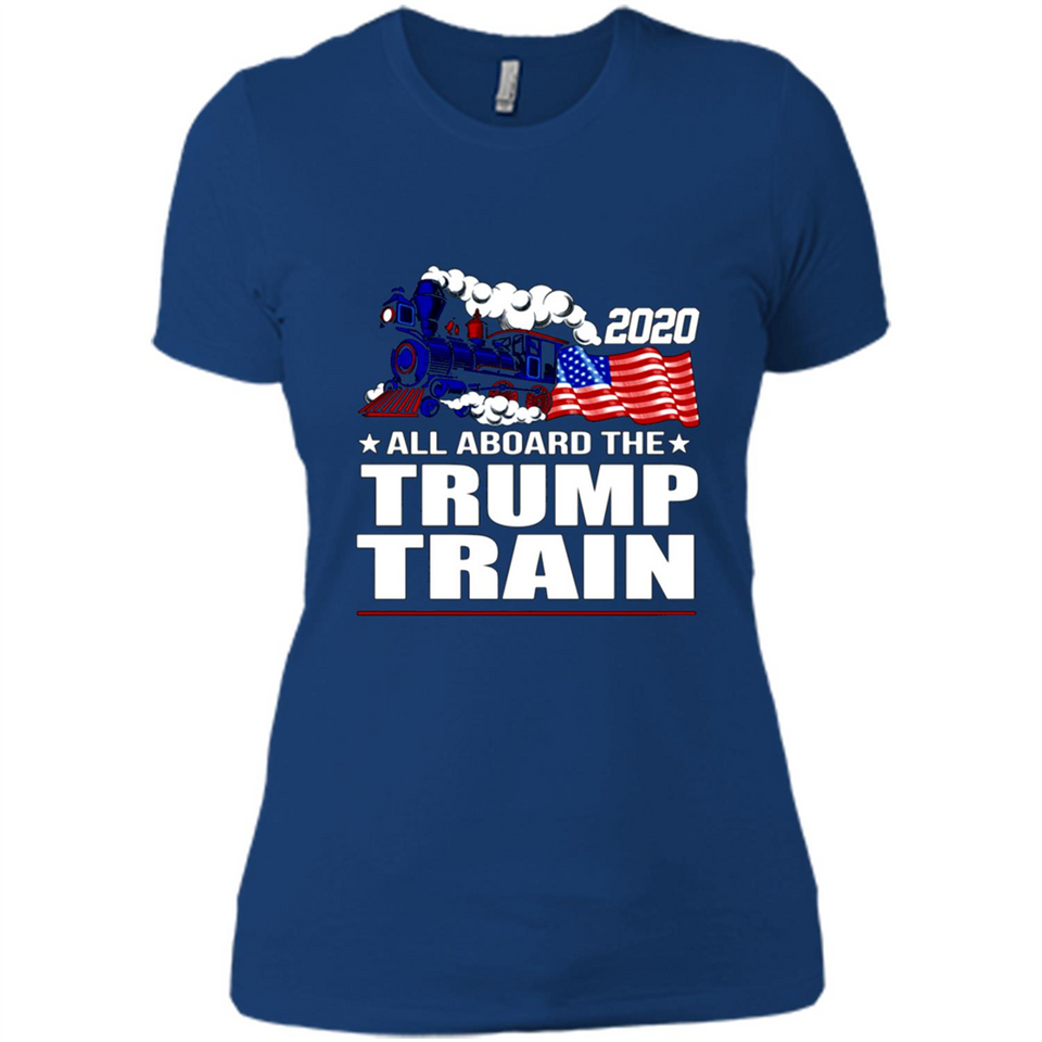 All Board The Trump Train 2020 Patriotic U.S Flag pingpong - Ladies' Boyfriend T-Shirt