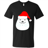 Funny Hamster Christmas t-shirt Santa Hat - Men's V-Neck