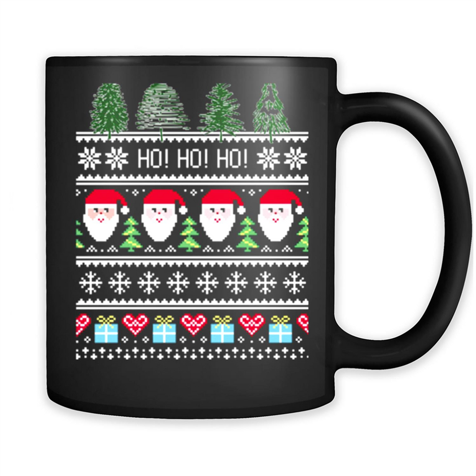 Ugly Merry Christmas Tree Santa Snowflakes