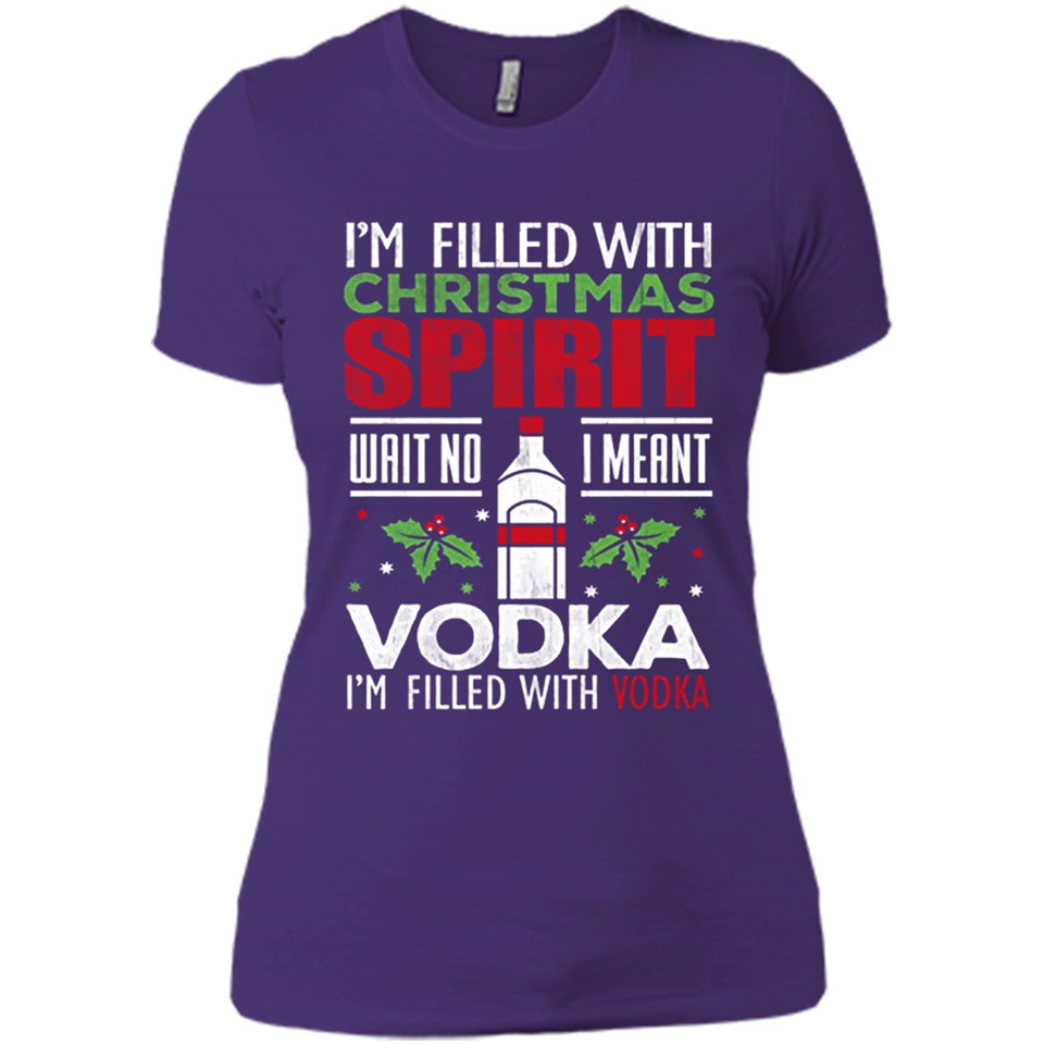 Christmas Gift Shirt Christmas Spirit Vodka Santa - Ladies' Boyfriend T-Shirt