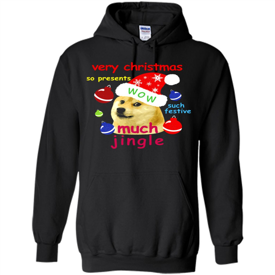 Christmas Doge Meme Shirts Funny Santa Shiba Inu Dog - Hoodie