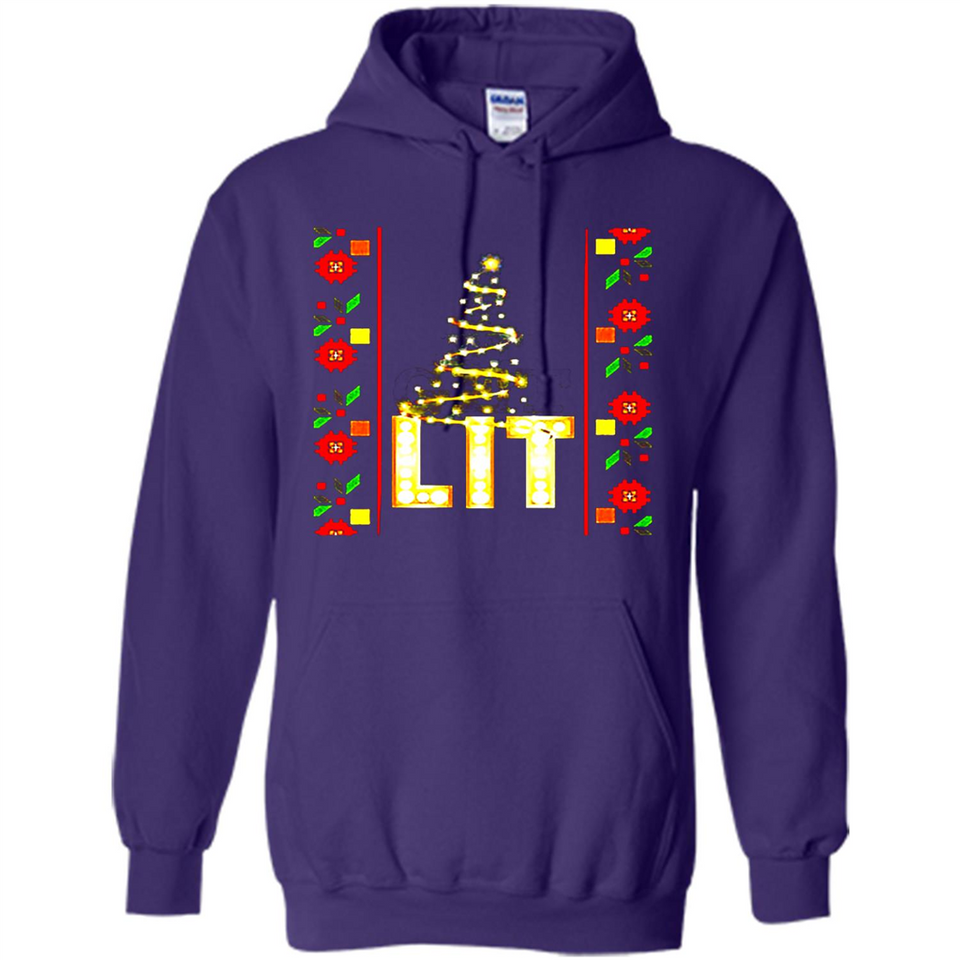 Funny Lets Get Lit Christmas Tree - Hoodie