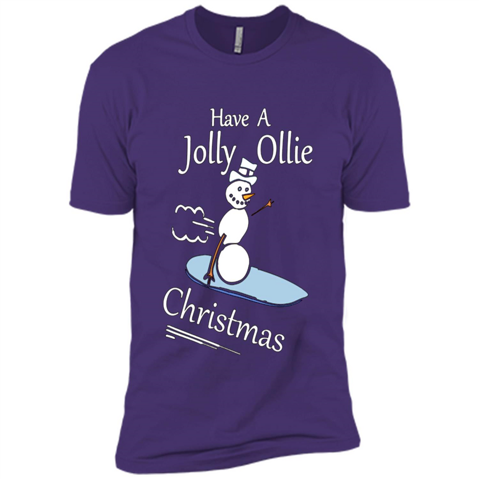Snowman Snowboarder Tshirt Have Jolly Ollie Christmas