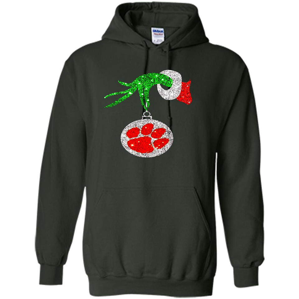 Amazing tee Clemson Tigers Glitter Grinch Monogram Ornament Christmas Gift - Sao chép - Hoodie